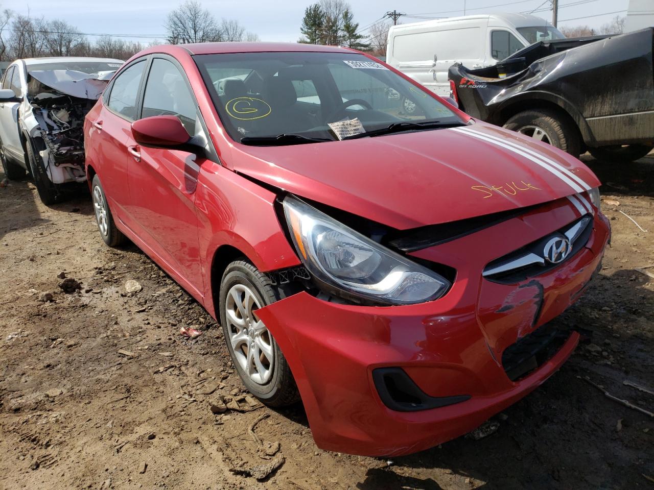 HYUNDAI ACCENT GLS 2013 with VIN KMHCT4AEXDU409381 - Photo from auction