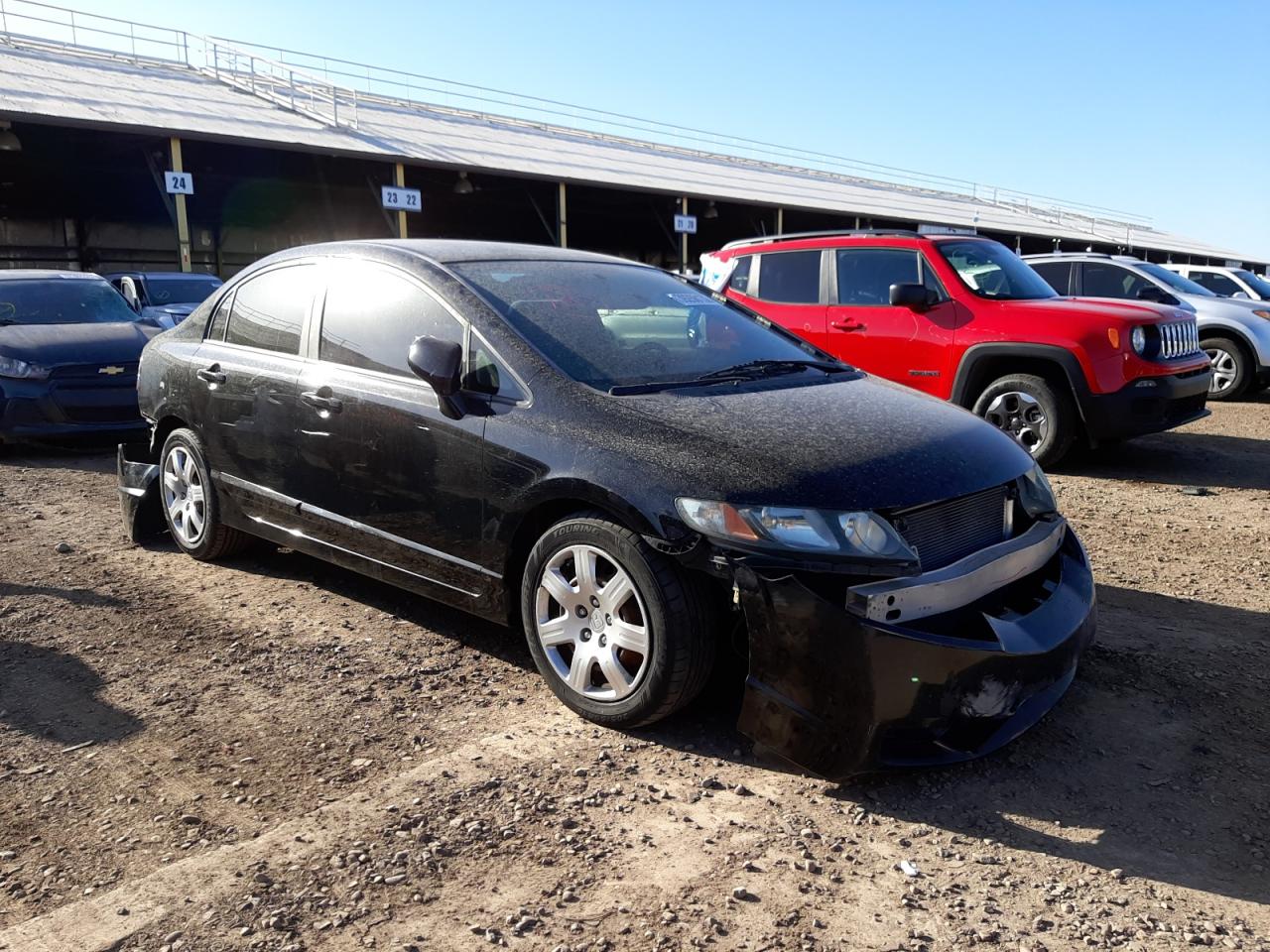 HONDA CIVIC LX 2010 with VIN 19XFA1F50AE048607 - Photo from auction