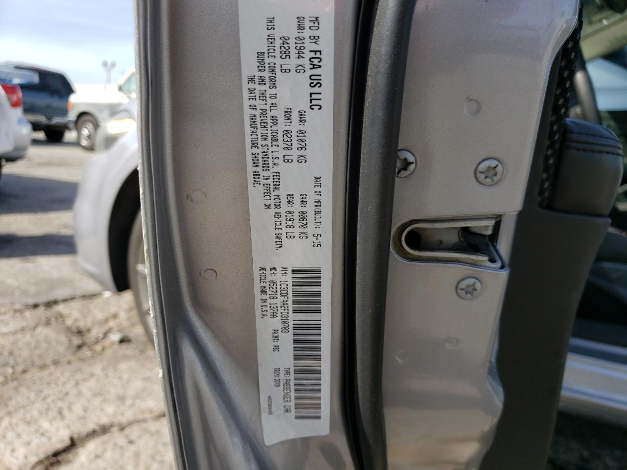 Photo 10 from auction – 2015 DODGE DART SE with VIN 1C3CDFAA2FD310703
