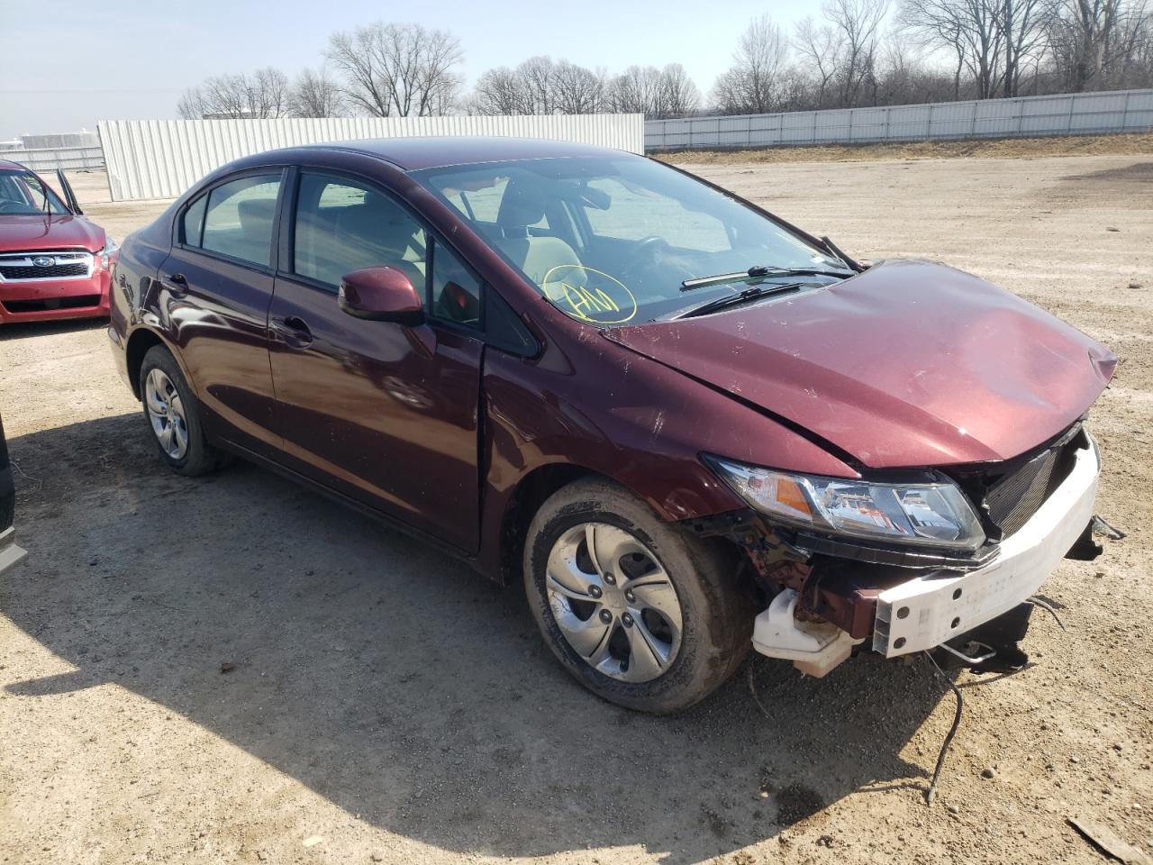 Photo 1 from auction – 2015 HONDA CIVIC LX with VIN 19XFB2F5XFE101677