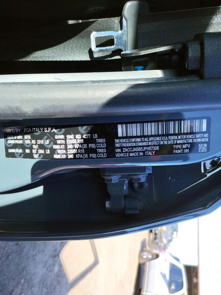 Photo 10 from auction – 2018 JEEP RENEGADE L with VIN ZACCJABB5JPH57308