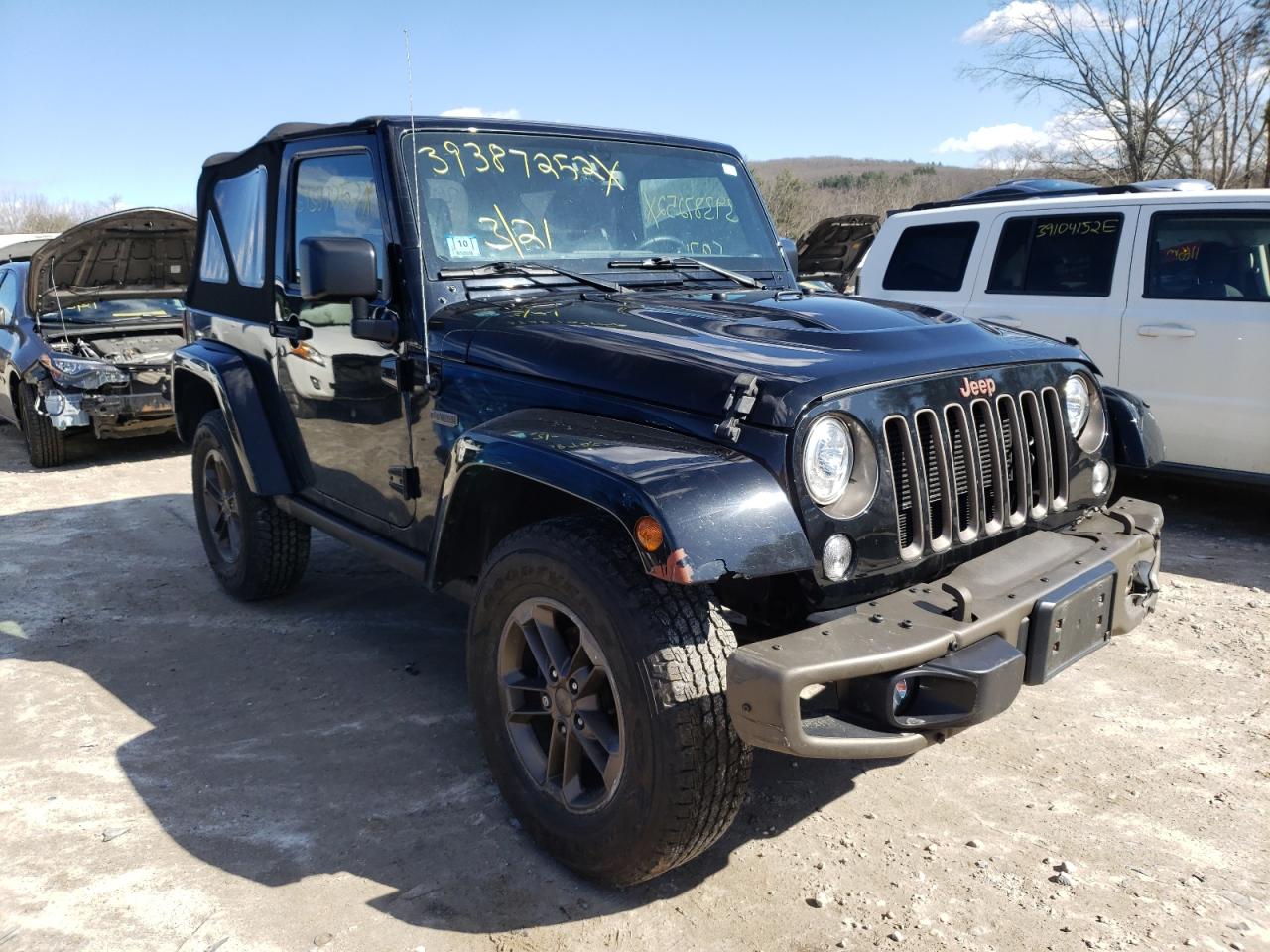 Photo 1 from auction – 2017 JEEP WRANGLER S with VIN 1C4AJWBG7HL523976