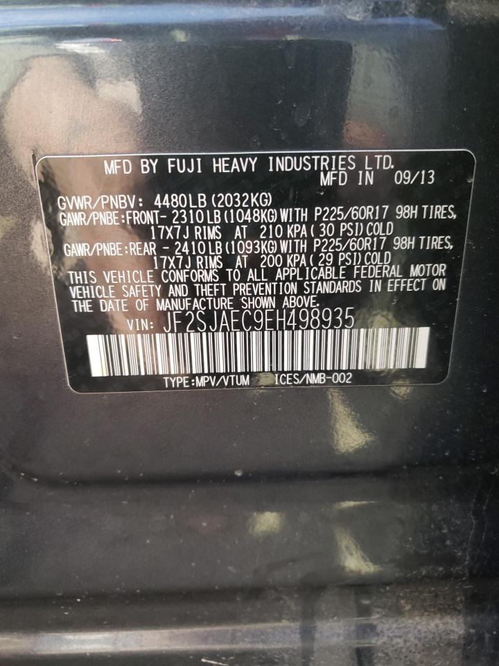 Photo 10 from auction – 2014 SUBARU FORESTER 2 with VIN JF2SJAEC9EH498935