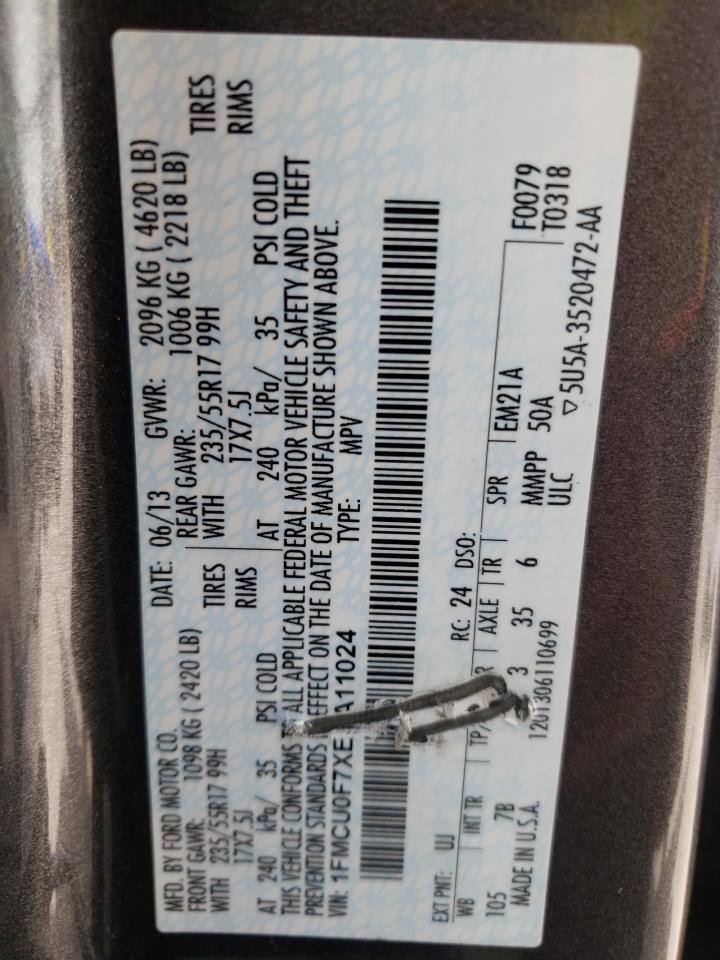 Photo 10 from auction – 2014 FORD ESCAPE S with VIN 1FMCU0F7XEUA11024