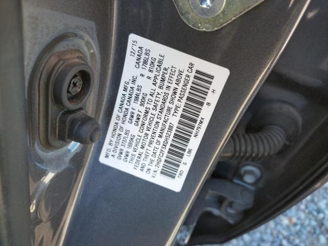 Photo 10 from auction – 2016 HONDA CIVIC LX with VIN 2HGFC2F5XGH523887
