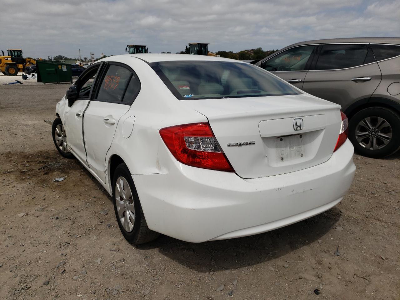 Photo 3 from auction – 2012 HONDA CIVIC LX with VIN 19XFB2F56CE072545