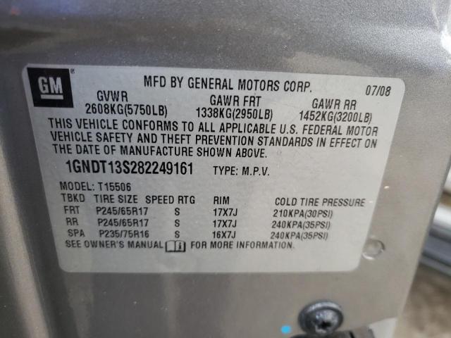 Photo 10 from auction – 2008 CHEVROLET TRAILBLAZE with VIN 1GNDT13S282249161