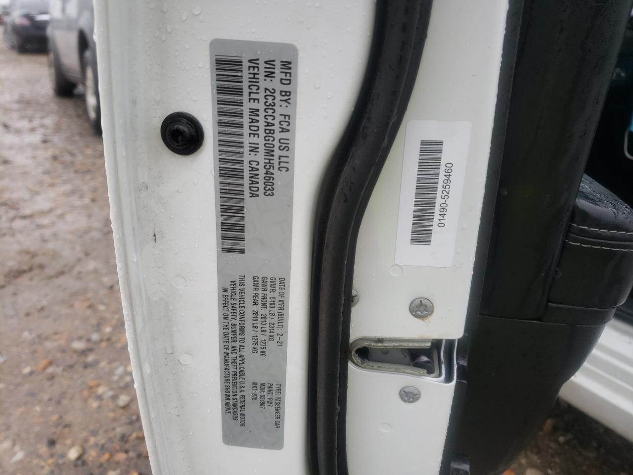 Photo 10 from auction – 2021 CHRYSLER 300 S with VIN 2C3CCABG0MH546033