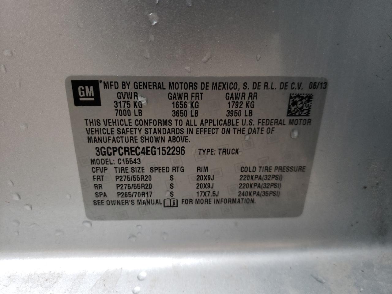 Photo 10 from auction – 2014 CHEVROLET silverado with VIN 3GCPCREC4EG152296