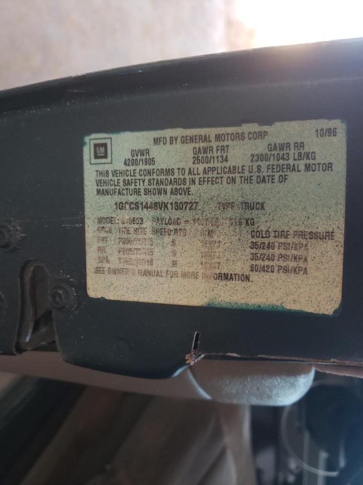 Photo 10 from auction – 1996 GMC SONOMA with VIN 1GTCS19X3T8530353