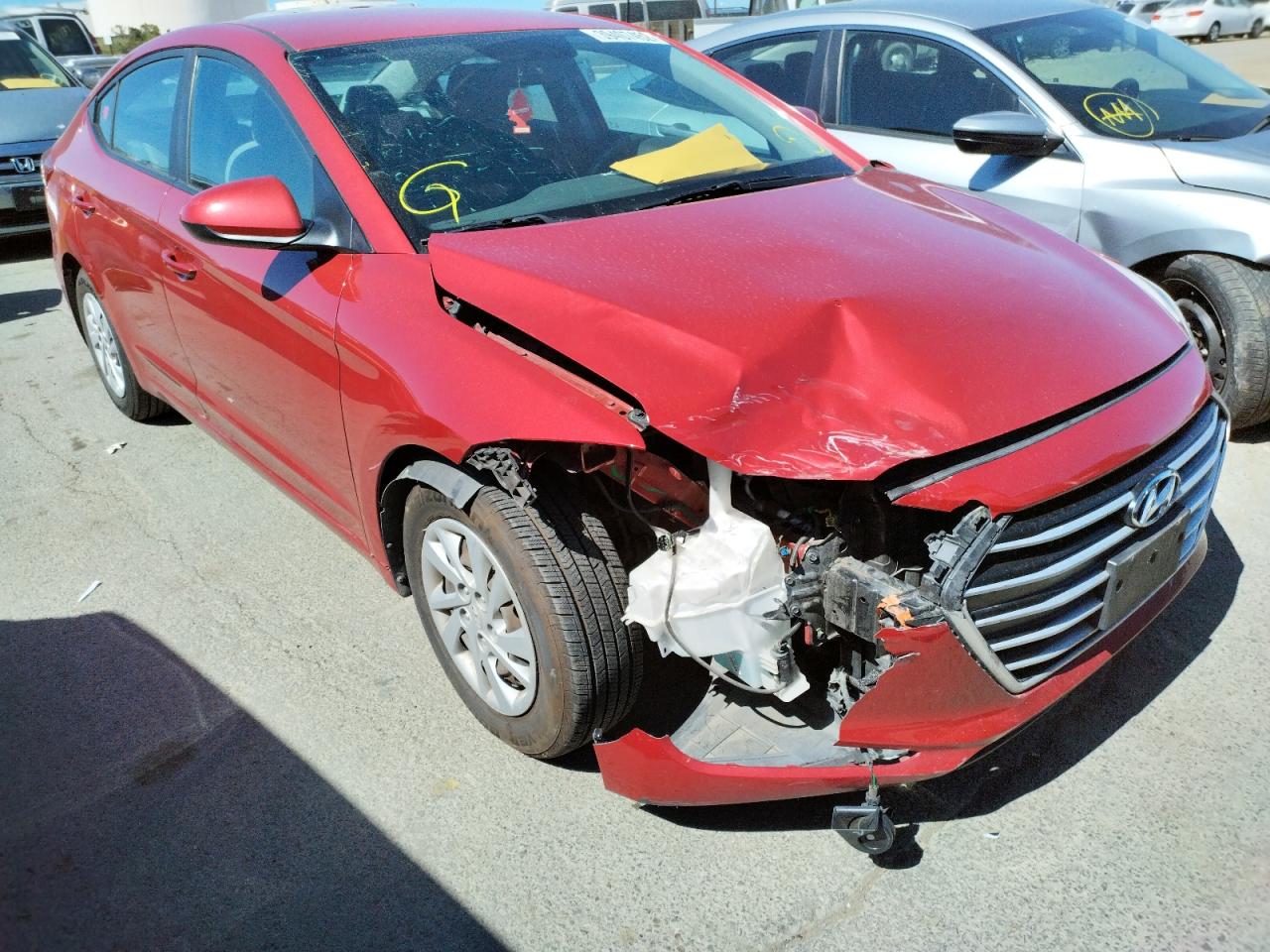 HYUNDAI ELANTRA SE 2017 with VIN 5NPD74LF6HH063736 - Photo from auction