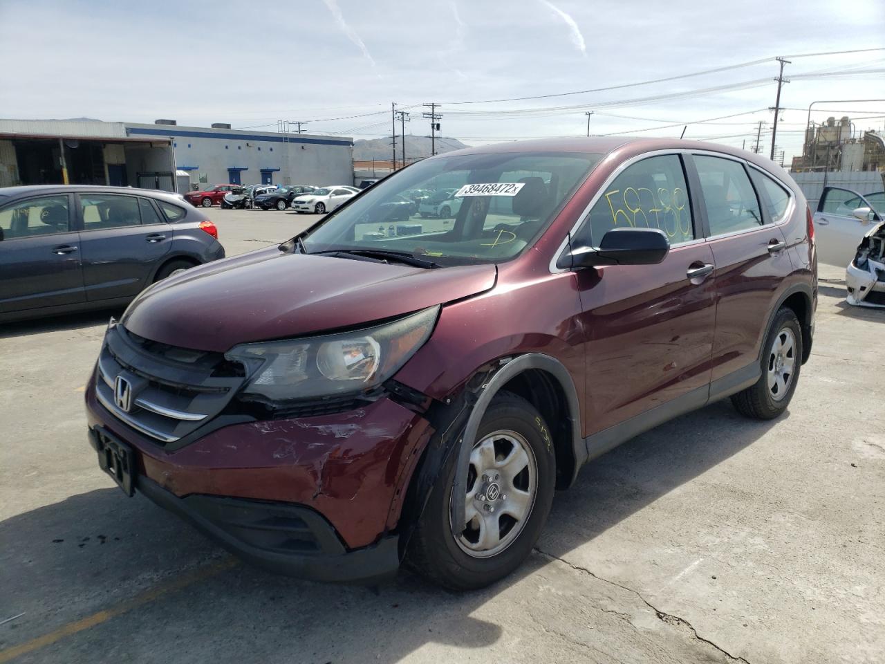 Photo 2 from auction – 2012 HONDA CR-V LX with VIN 5J6RM3H3XCL035217