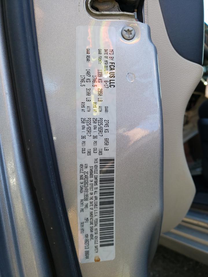 Photo 10 from auction – 2017 DODGE GRAND CARA with VIN 2C4RDGBG3HR819598