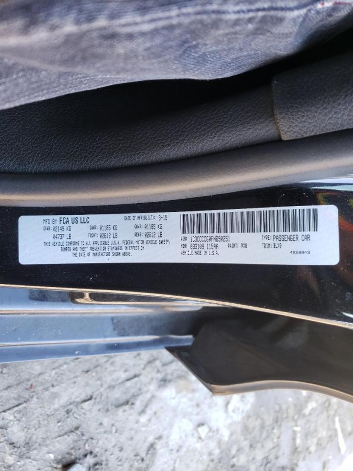 Photo 10 from auction – 2015 CHRYSLER 200 C with VIN 1C3CCCCG0FN690251