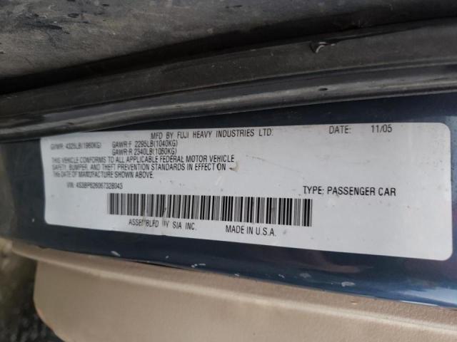 Photo 10 from auction – 2006 SUBARU LEGACY 2.5 with VIN 4S3BP626067328043