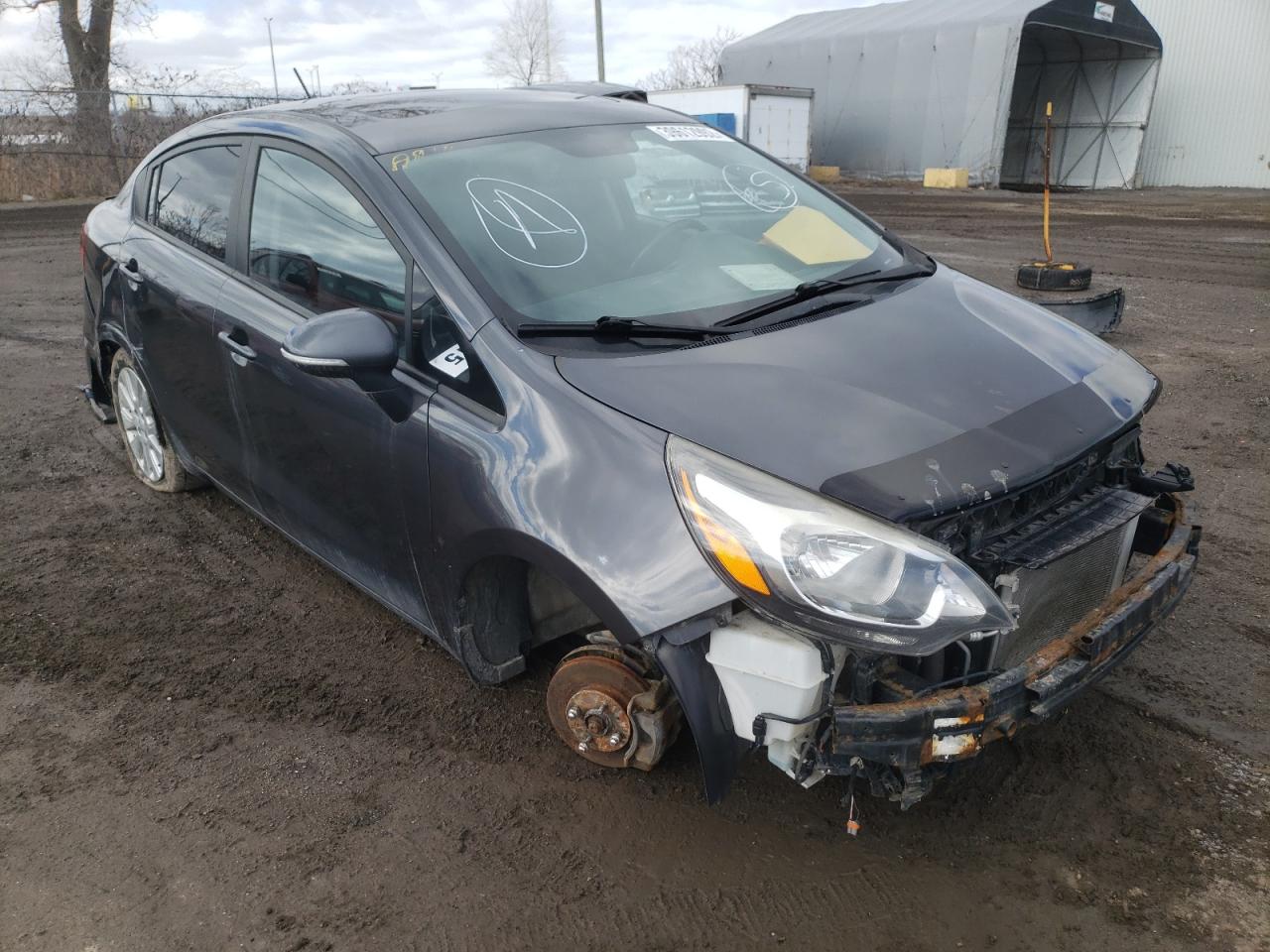KIA RIO EX 2015 with VIN KNADN4A3XF6445187 - Photo from auction