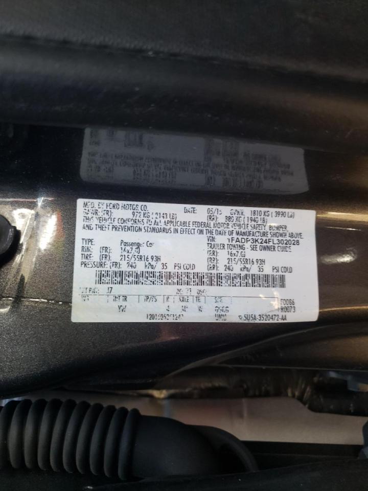 Фото 10 с аукциона – 2015 FORD FOCUS SE с VIN 1FADP3K24FL302028