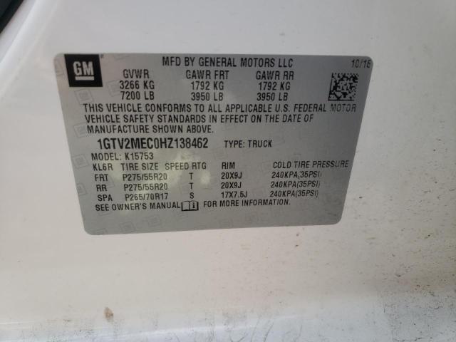 Photo 10 from auction – 2017 GMC SIERRA K15 with VIN 1GTV2MEC0HZ138462