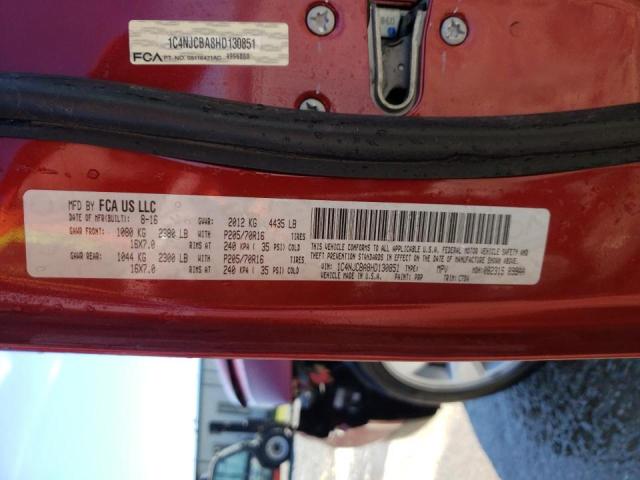 Photo 10 from auction – 2017 JEEP COMPASS SP with VIN 1C4NJCBA8HD130851
