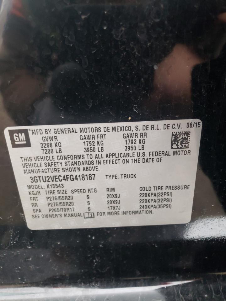 Photo 10 from auction – 2015 GMC SIERRA K15 with VIN 3GTU2VEC4FG418187