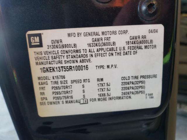Photo 10 from auction – 2005 GMC YUKON with VIN 1GKEK13T55R100016