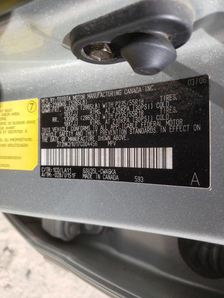 Фото 10 с аукциона – 2007 LEXUS RX 350 с VIN 2T2HK31U17C004456
