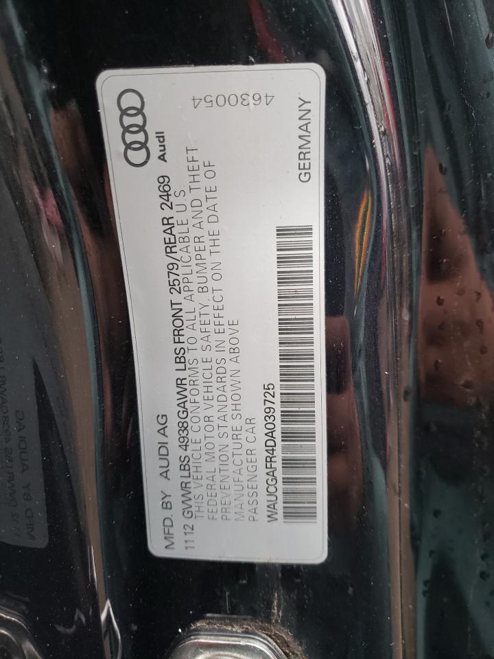 Photo 10 from auction – 2013 AUDI S5 with VIN WAUCGAFR4DA039725