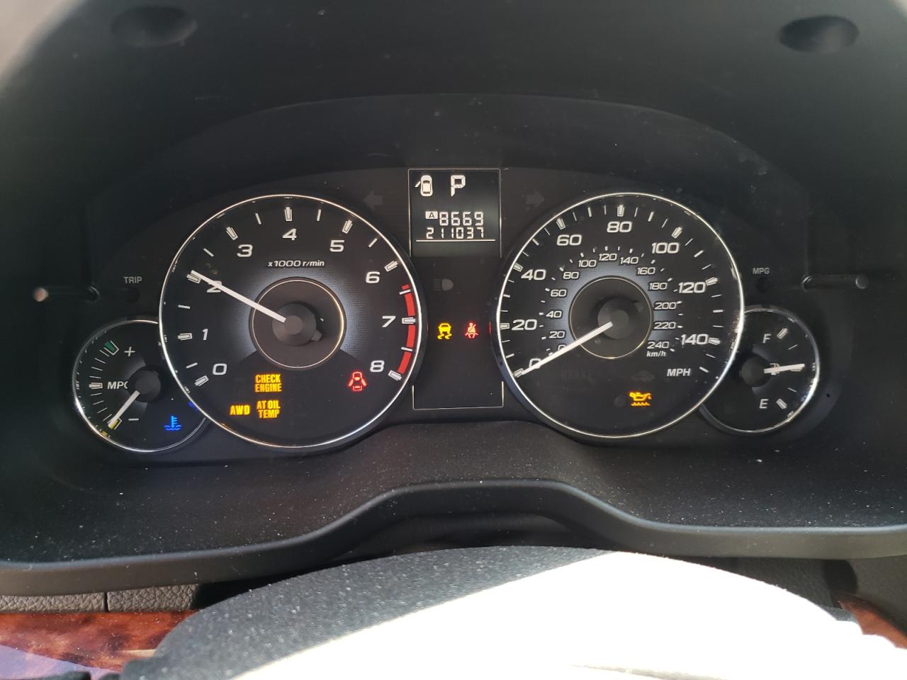 Photo 8 from auction – 2010 SUBARU LEGACY 2.5 with VIN 4S3BMBK66A3221466