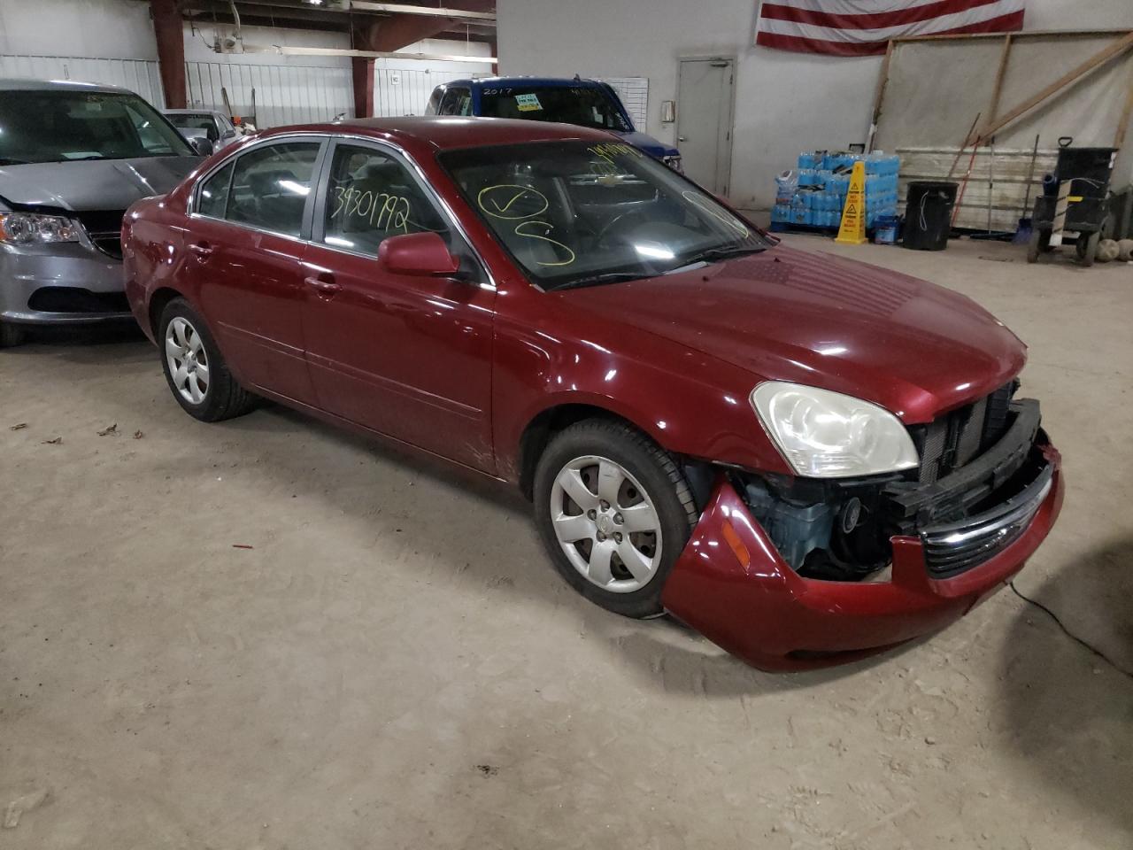 KIA OPTIMA LX 2008 with VIN KNAGE123385203392 - Photo from auction