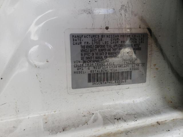 Photo 10 from auction – 2019 NISSAN VERSA S with VIN 3N1CN7AP4KL830363