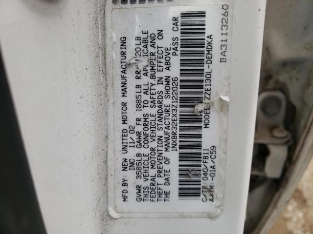 Photo 10 from auction – 2003 TOYOTA COROLLA CE with VIN 1NXBR32EX3Z122026