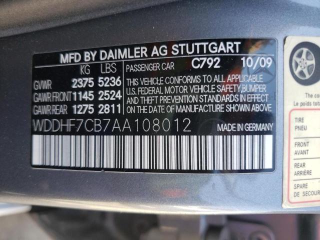 Photo 10 from auction – 2010 MERCEDES-BENZ E 550 with VIN WDDHF7CB7AA108012