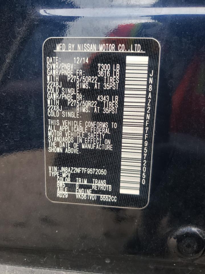 Photo 10 from auction – 2015 INFINITI QX80 with VIN JN8AZ2NF7F9572050