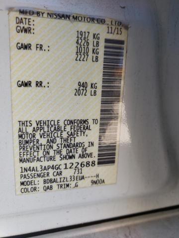 Photo 10 from auction – 2016 NISSAN ALTIMA 2.5 with VIN 1N4AL3AP4GC122688