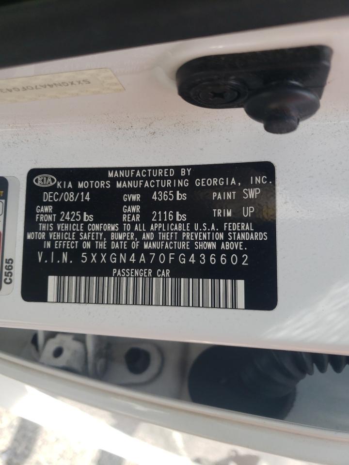 Photo 10 from auction – 2015 KIA OPTIMA EX with VIN 5XXGN4A70FG436602