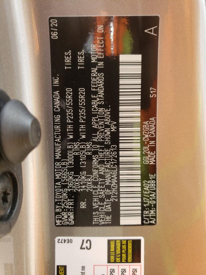 Photo 10 from auction – 2020 LEXUS RX 350 with VIN 2T2HZMAA6LC172613