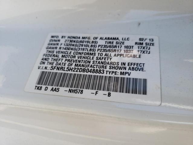 Photo 10 from auction – 2013 HONDA ODYSSEY LX with VIN 5FNRL5H22DB048883