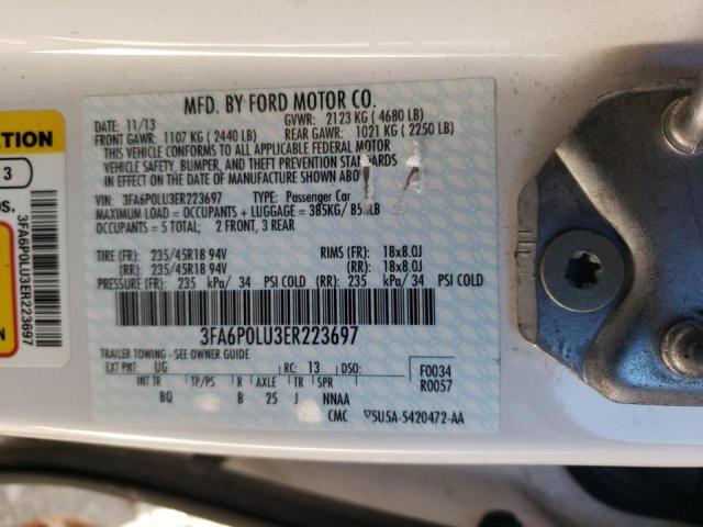Photo 10 from auction – 2014 FORD FUSION SE with VIN 3FA6P0LU3ER223697