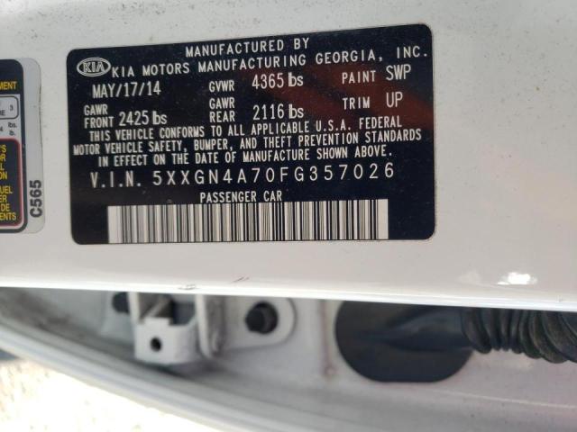 Photo 10 from auction – 2015 KIA OPTIMA EX with VIN 5XXGN4A70FG357026
