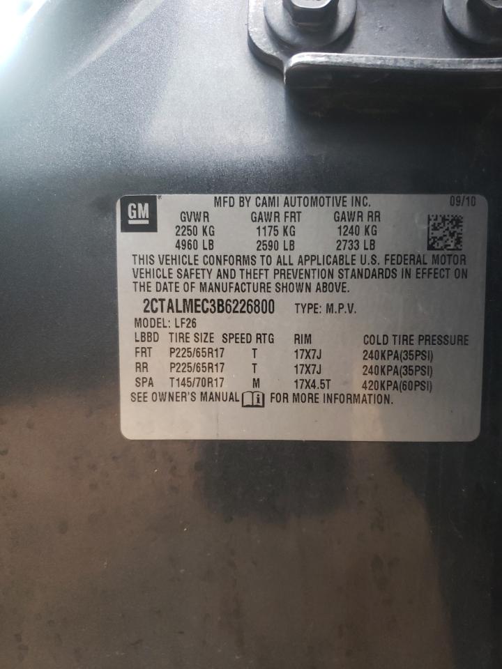 Photo 10 from auction – 2011 GMC TERRAIN SL with VIN 2CTALMEC3B6226800