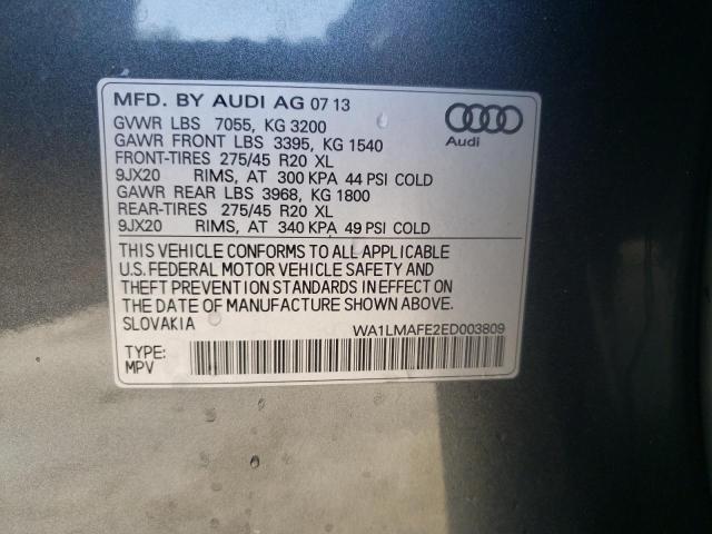 Photo 10 from auction – 2014 AUDI Q7 PREMIUM with VIN WA1LMAFE2ED003809