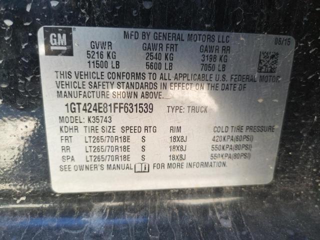 Photo 10 from auction – 2015 GMC SIERRA K35 with VIN 1GT424E81FF631539