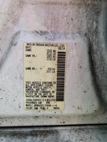 Photo 10 from auction – 2015 NISSAN ALTIMA 2.5 with VIN 1N4AL3AP4FC158170
