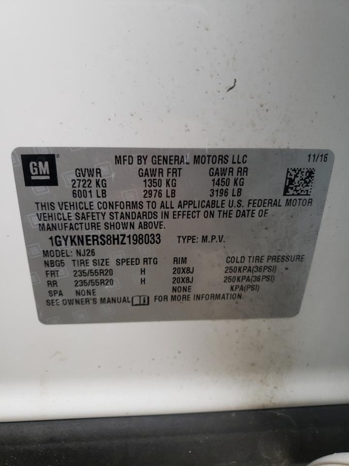 Photo 10 from auction – 2017 CADILLAC XT5 PREMIU with VIN 1GYKNERS8HZ198033
