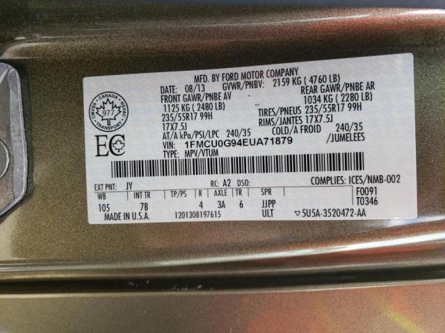 Photo 10 from auction – 2014 FORD ESCAPE SE with VIN 1FMCU0G94EUA71879