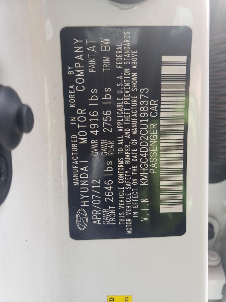 Photo 10 from auction – 2012 HYUNDAI GENESIS 3. with VIN KMHGC4DD2CU198373