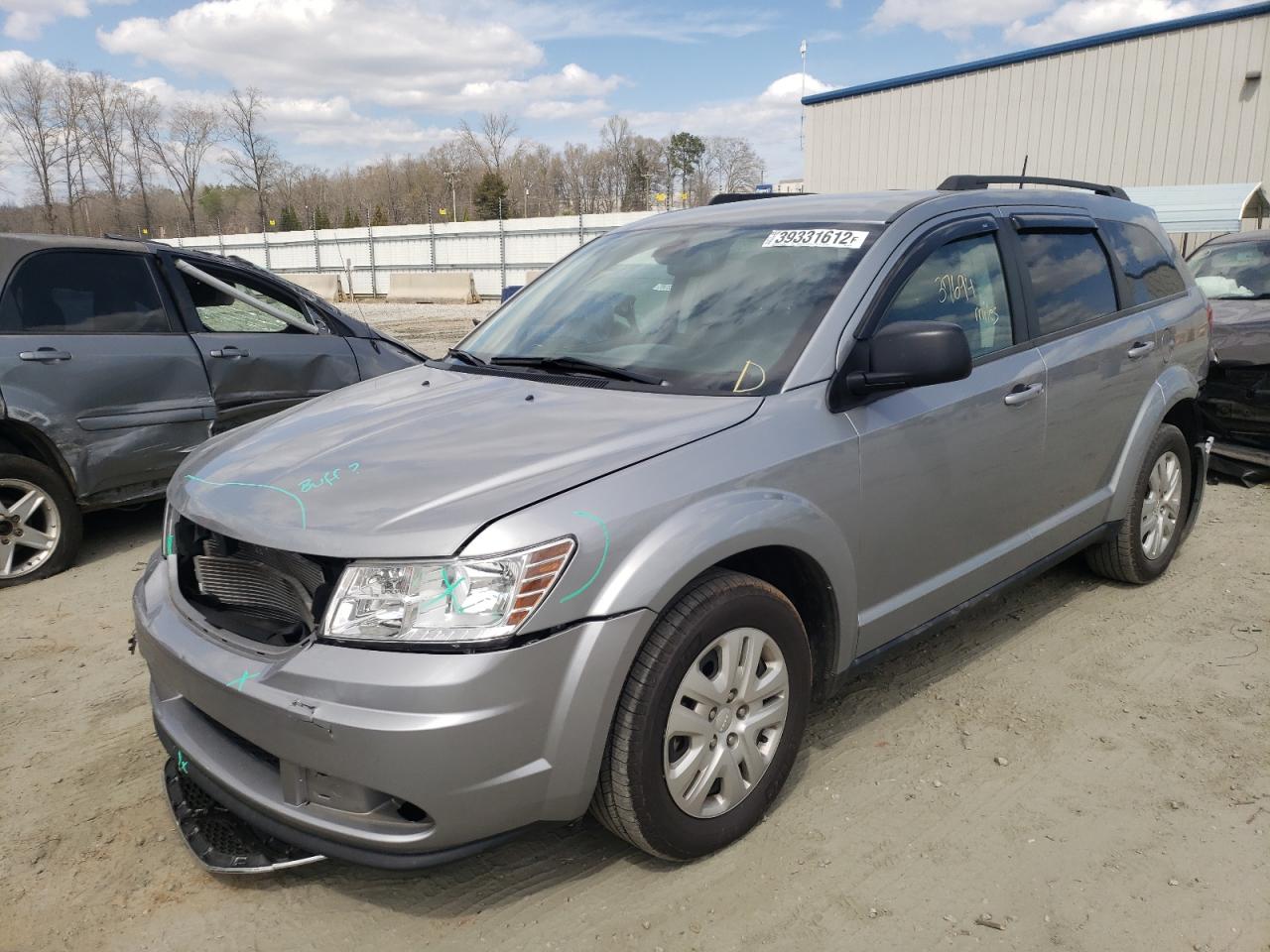 Photo 2 from auction – 2020 DODGE JOURNEY SE with VIN 3C4PDCAB1LT237379
