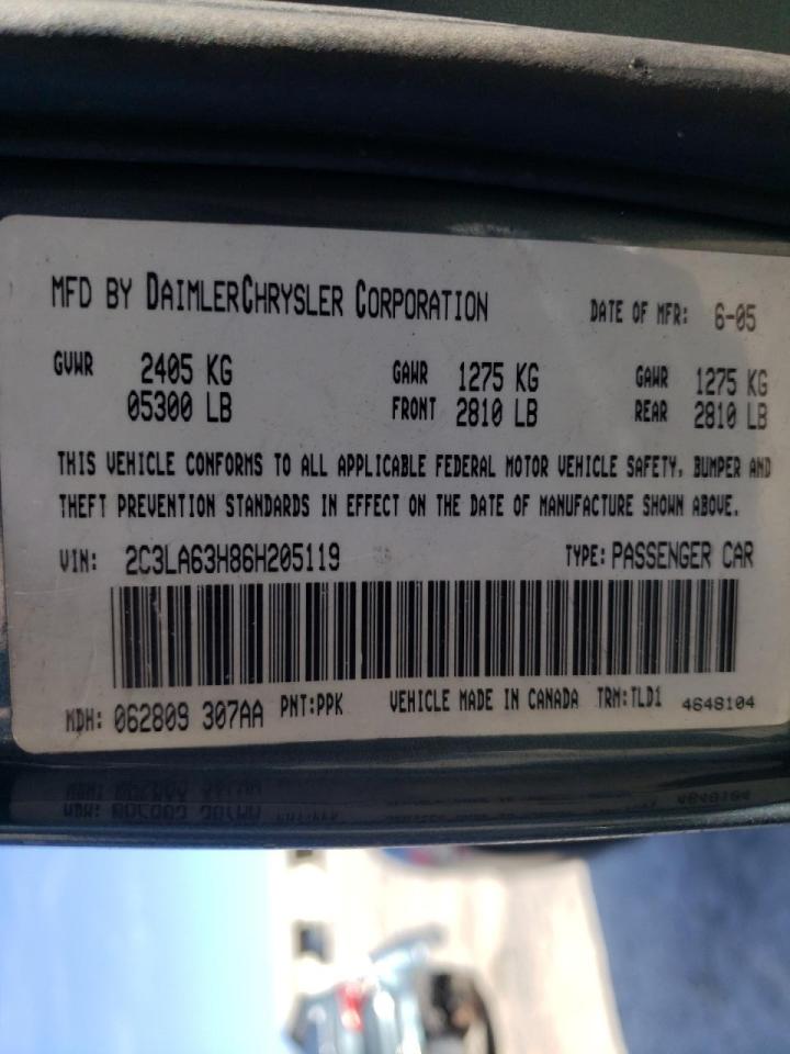 Photo 10 from auction – 2006 CHRYSLER 300C with VIN 2C3LA63H86H205119