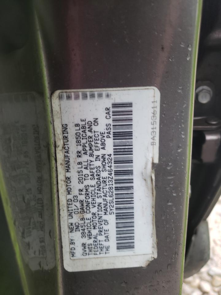 Photo 10 from auction – 2003 PONTIAC VIBE with VIN 5Y2SL62813Z464324