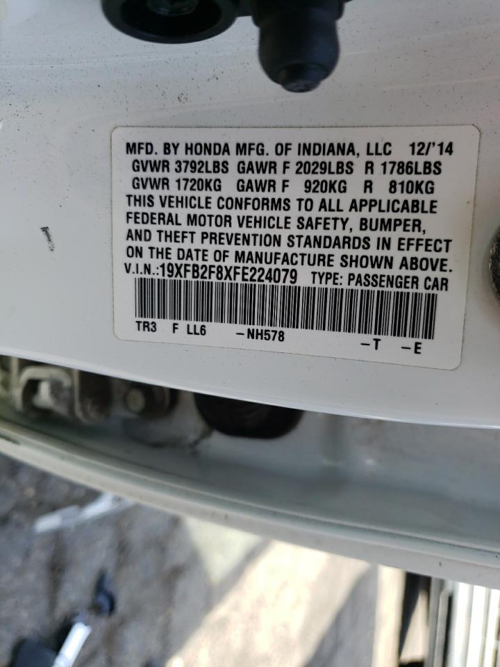 Photo 10 from auction – 2015 HONDA CIVIC EX with VIN 19XFB2F8XFE224079